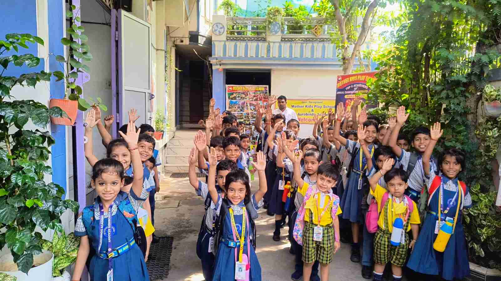 Morning assembly at Mother Kids